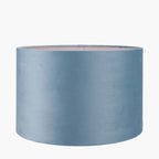 Rene 40cm Duck Egg Velvet Cylinder Lampshade