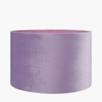 Rene 40cm Lilac Velvet Cylinder Lampshade