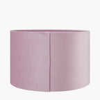 Rene 45cm Blush Velvet Cylinder Lampshade