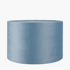 Rene 45cm Duck Egg Velvet Cylinder Lampshade
