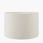 Rouen 35cm White Boucle Cylinder Lampshade