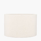 Rouen 45cm White Boucle Cylinder Lampshade