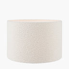 Rouen 45cm White Boucle Cylinder Lampshade