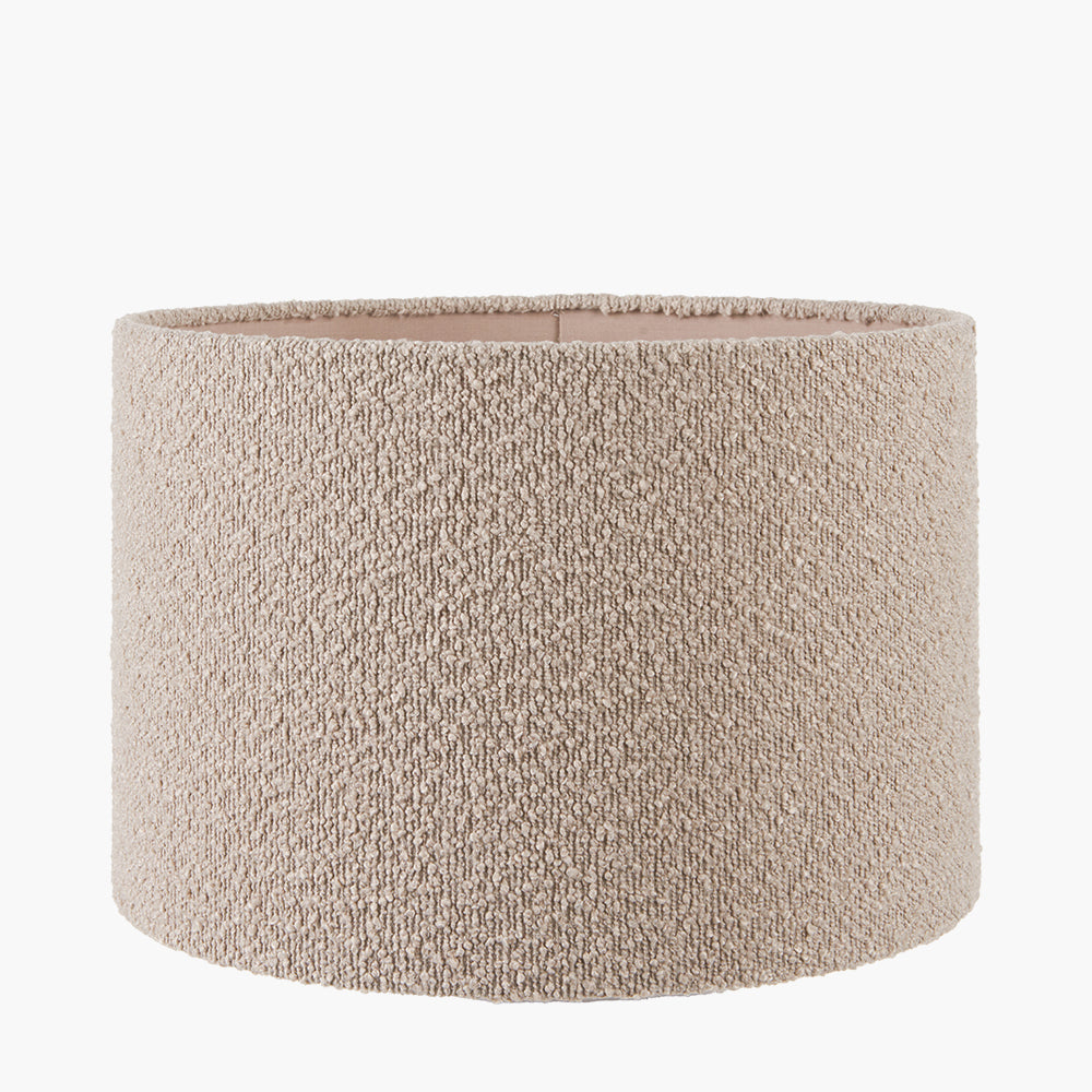 Rouen 50cm Taupe Boucle Cylinder Lampshade