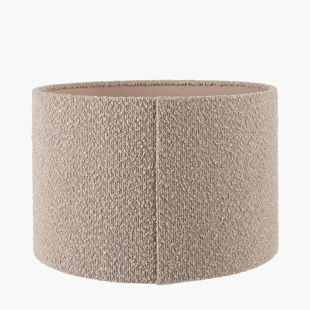 Rouen 50cm Taupe Boucle Cylinder Lampshade