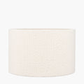 Rouen 50cm White Boucle Cylinder Lampshade