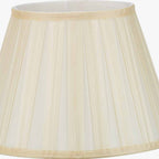 Maya 30cm Almond Silk Box Pleat Tapered Lampshade