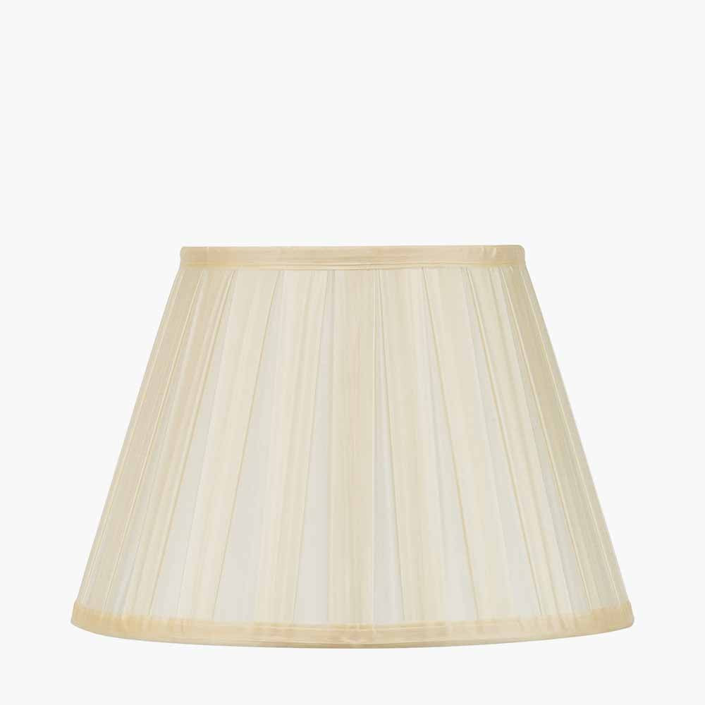 Maya 35cm Almond Silk Box Pleat Tapered Lampshade