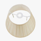 Maya 35cm Almond Silk Box Pleat Tapered Lampshade