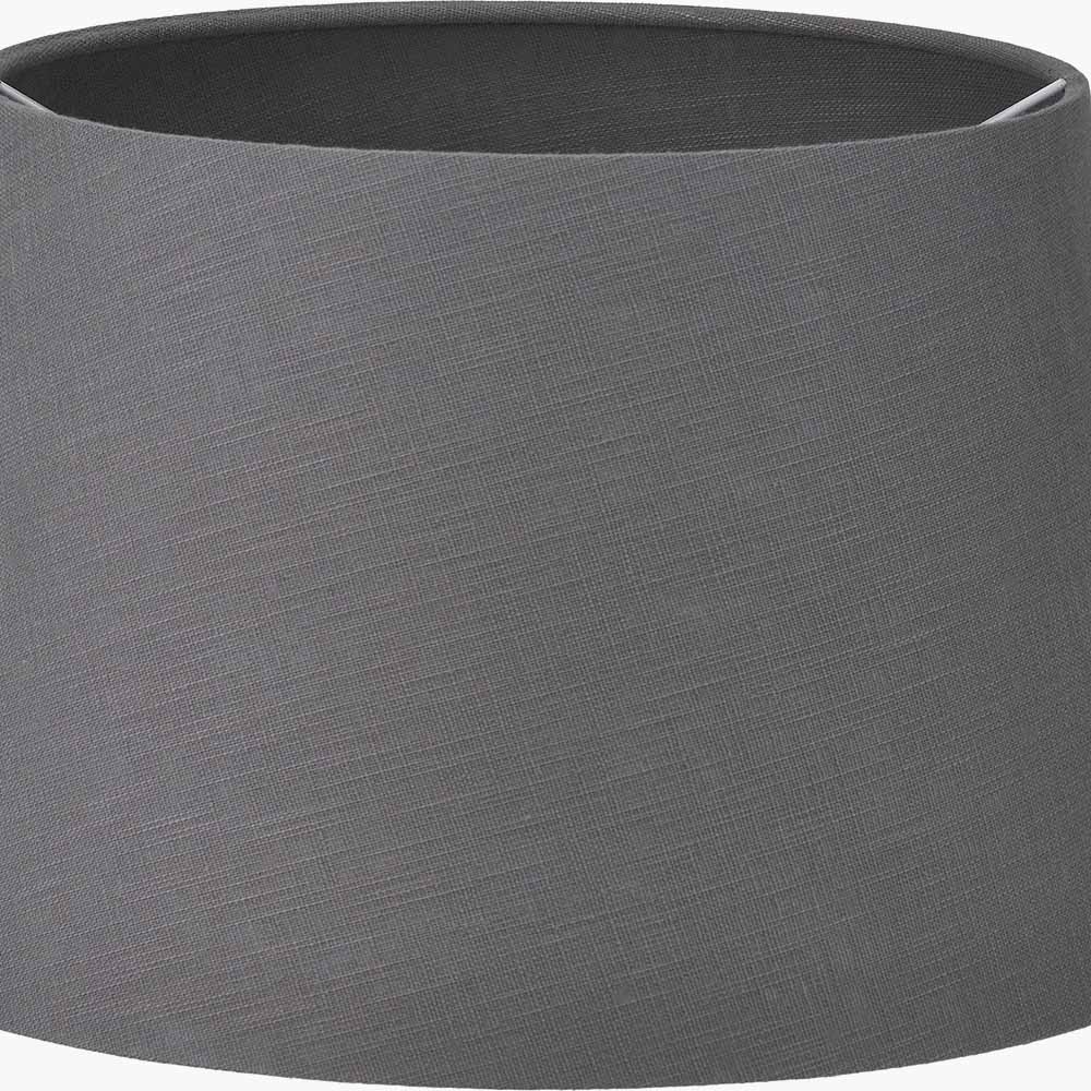 Lys 30cm Steel Grey Self Lined Linen Tapered Lampshade
