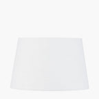 Lys 30cm White Self Lined Linen Tapered Lampshade
