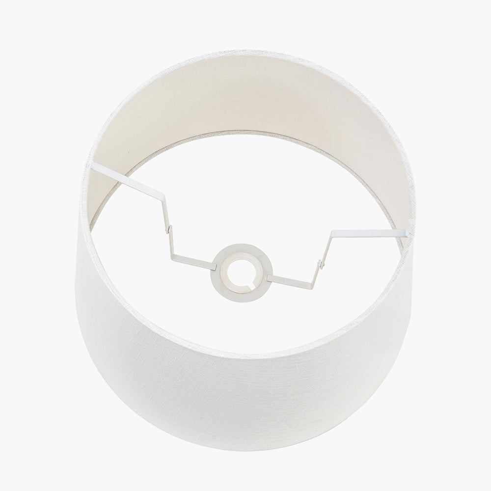 Lys 30cm White Self Lined Linen Tapered Lampshade