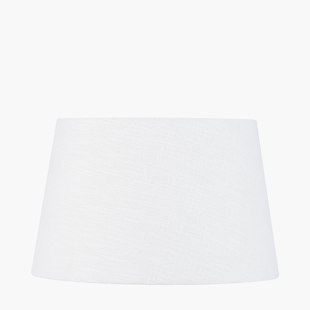 Lys 40cm White Self Lined Linen Tapered Lampshade