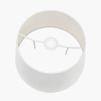 Lys 40cm White Self Lined Linen Tapered Lampshade