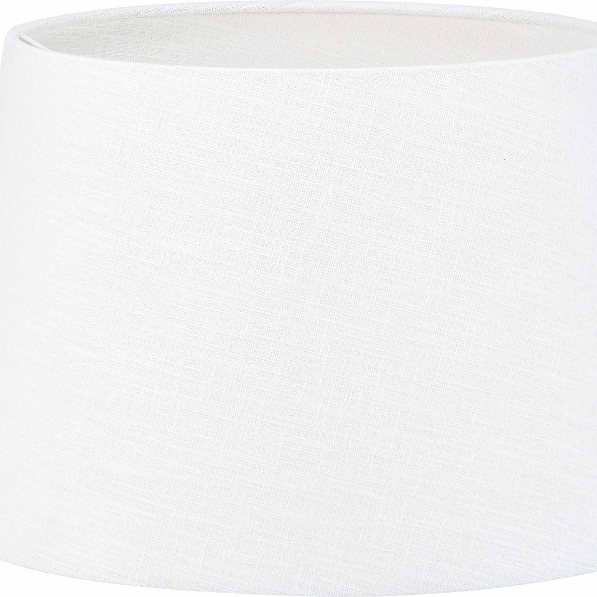 Lys 40cm White Self Lined Linen Tapered Lampshade