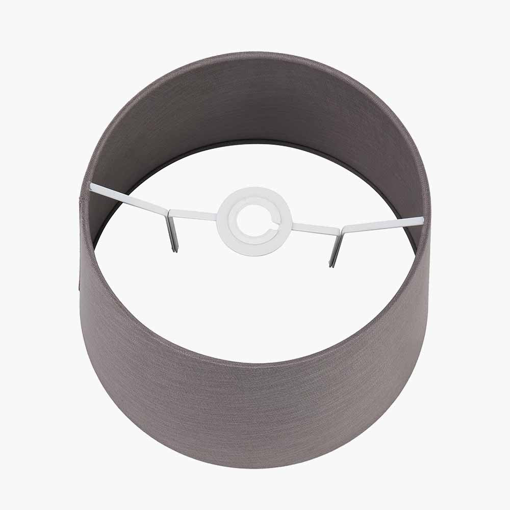 Lys 50cm Steel Grey Self Lined Linen Tapered Lampshade