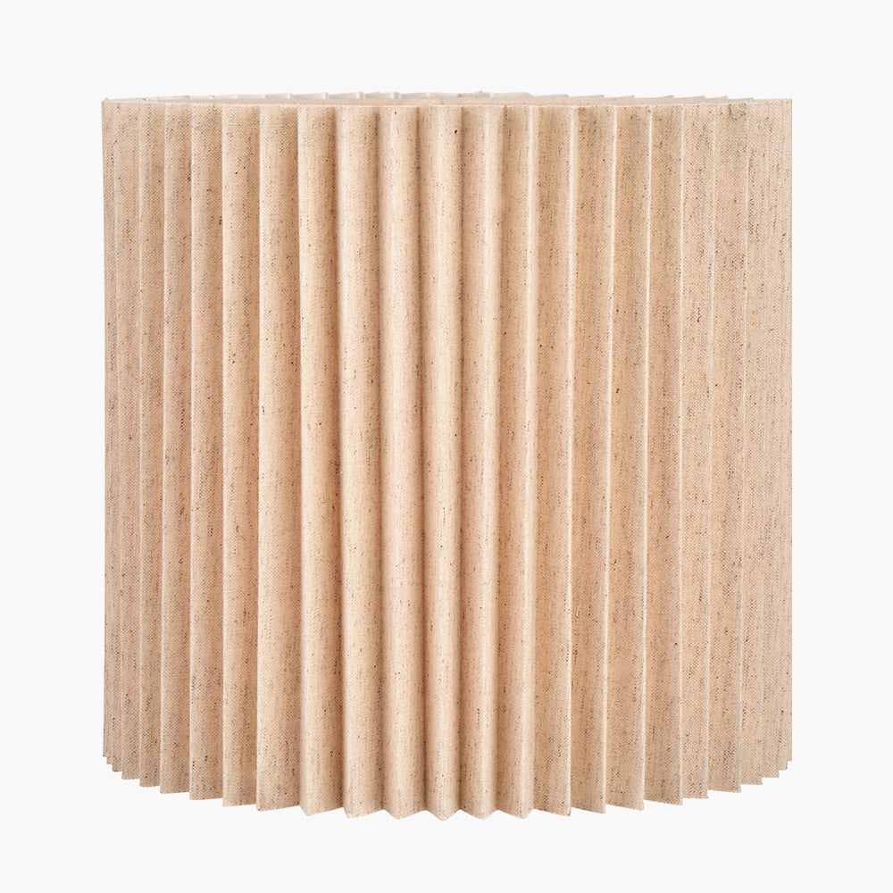 Callista 35cm Natural Linen Hard Pleat Lampshade