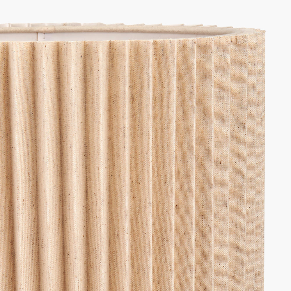 Callista 40cm Natural Linen Hard Pleat Lampshade