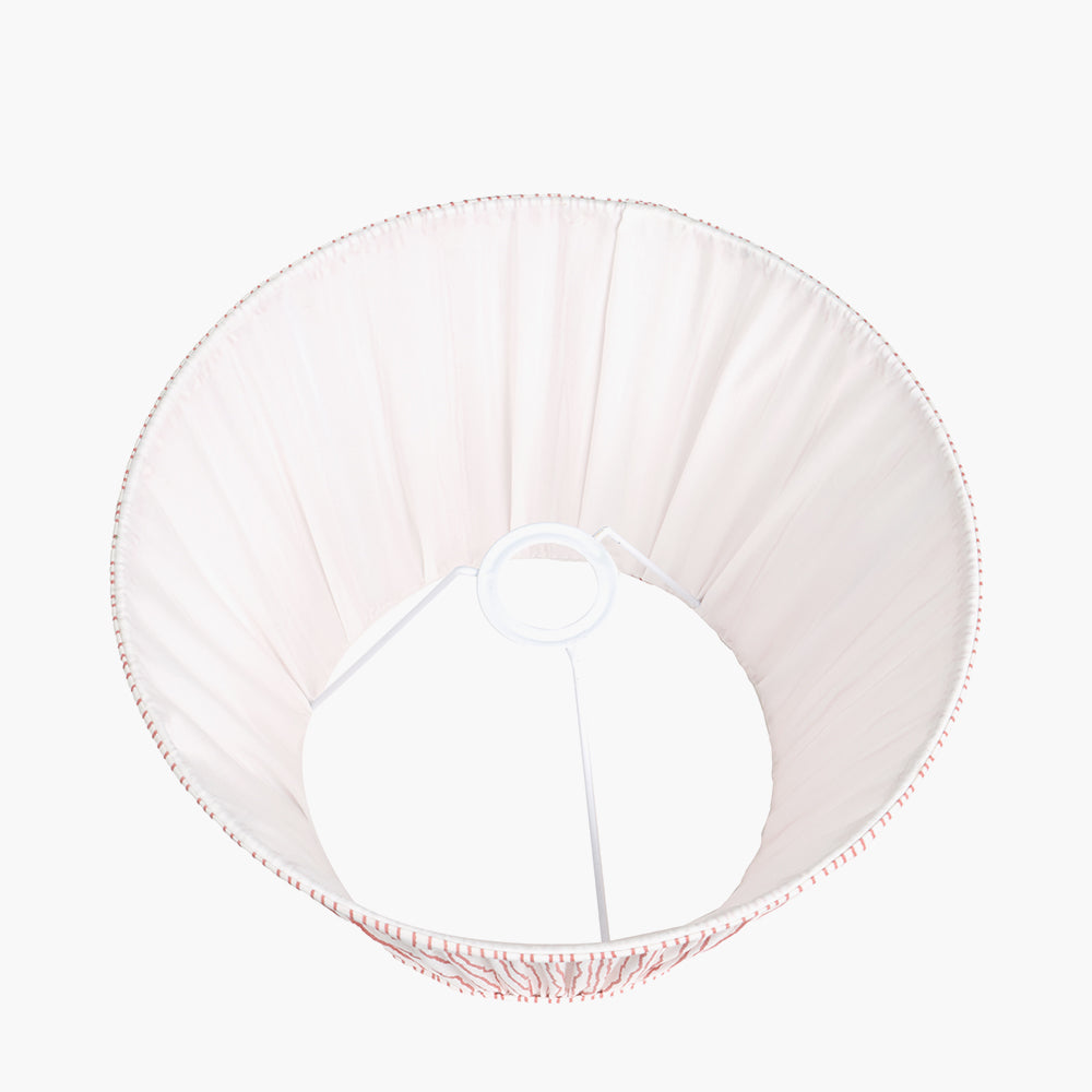 Thiago 35cm Cinnamon Stripe Mushroom Pleat Tapered Lampshade