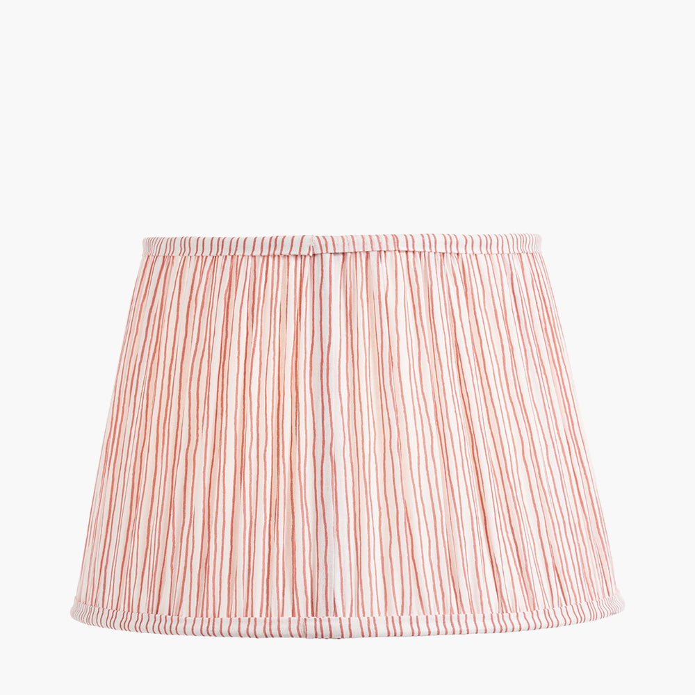 Thiago 40cm Cinnamon Stripe Mushroom Pleat Tapered Lampshade