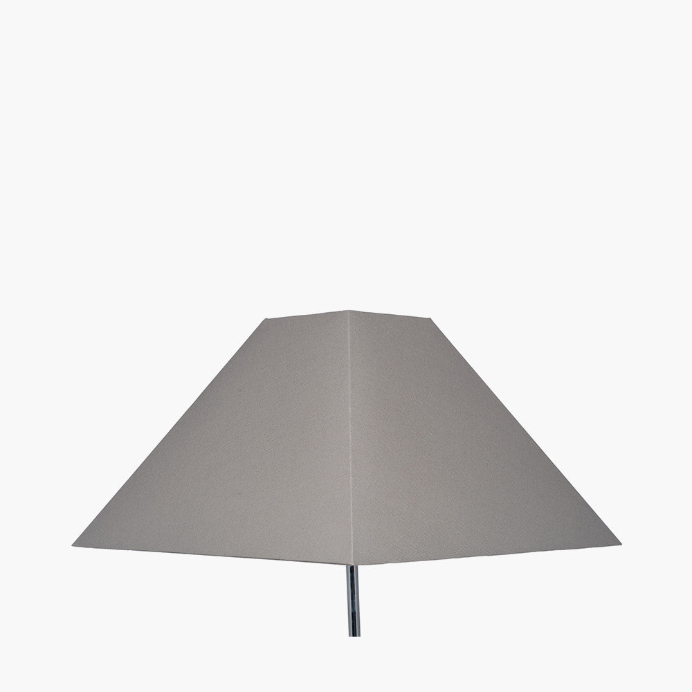 Pyramid 40cm Steel Grey Cotton Tapered Square Lampshade