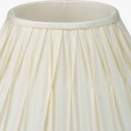 Garbo 35cm Cream Silk Mix Pinch Pleat Tapered Lampshade
