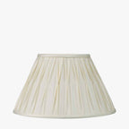 Garbo 40cm Cream Silk Mix Pinch Pleat Tapered Lampshade