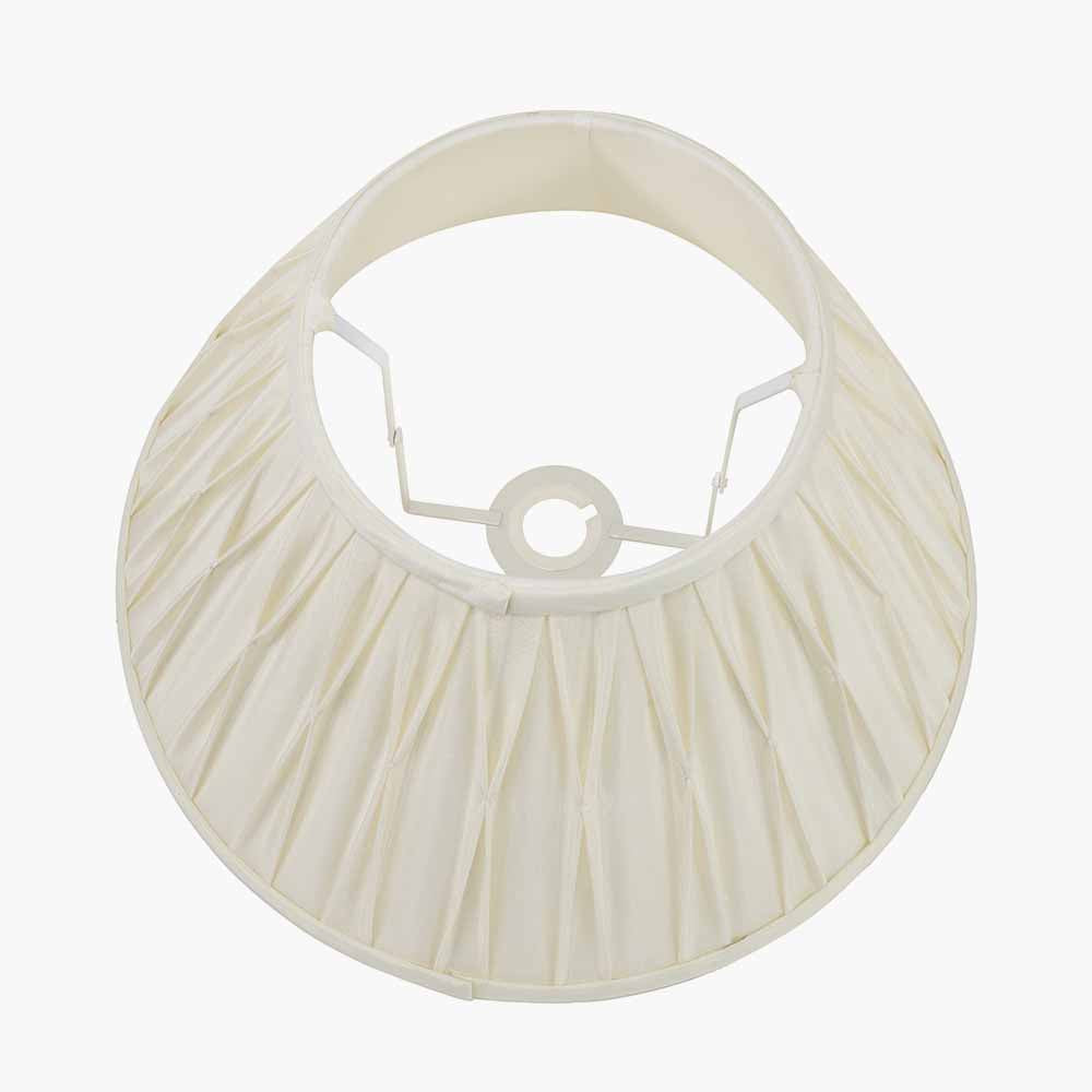 Garbo 40cm Cream Silk Mix Pinch Pleat Tapered Lampshade
