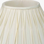 Garbo 40cm Cream Silk Mix Pinch Pleat Tapered Lampshade