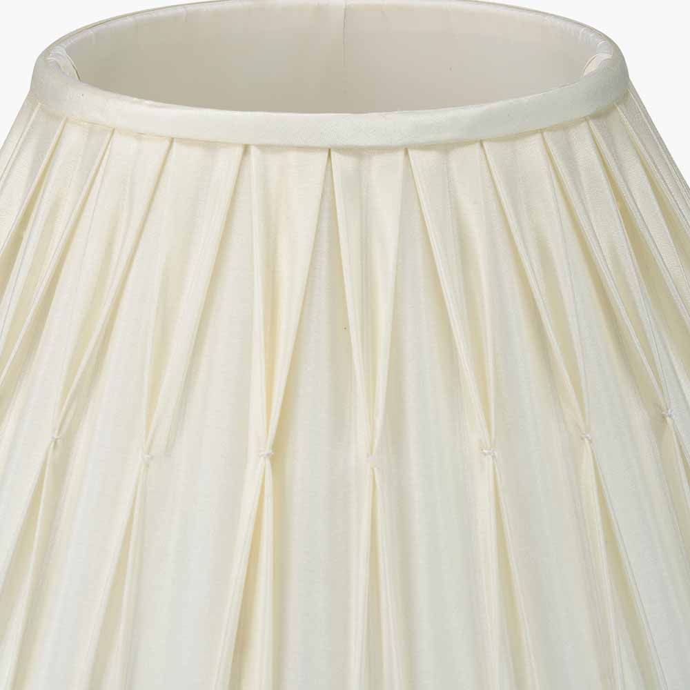 Garbo 40cm Cream Silk Mix Pinch Pleat Tapered Lampshade