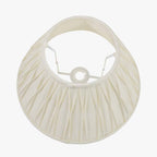 Garbo 50cm Cream Silk Mix Pinch Pleat Tapered Lampshade