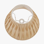 Garbo 50cm Gold Silk Mix Pinch Pleat Tapered Lampshade