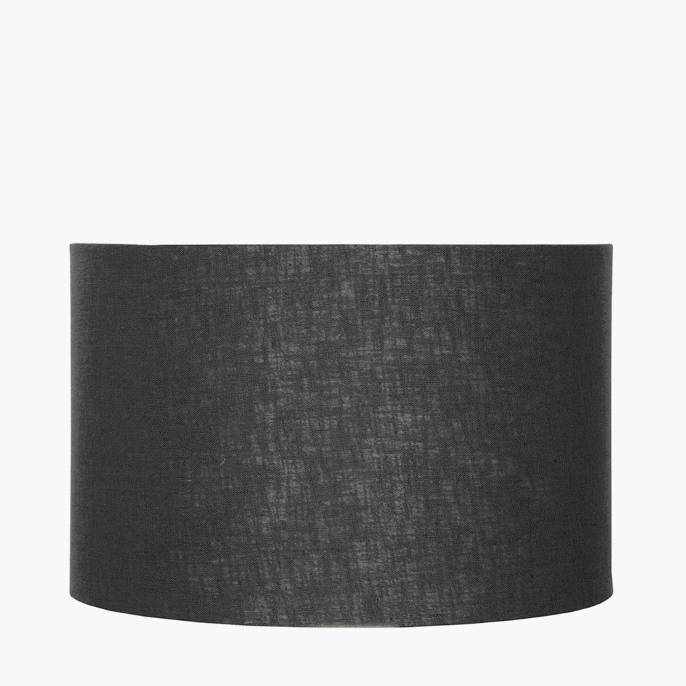 Lino 30cm Black Self Lined Linen Cylinder Lampshade