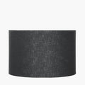 Lino 25cm Black Self Lined Linen Cylinder Lampshade