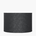 Lino 50cm Black Self Lined Linen Cylinder Lampshade