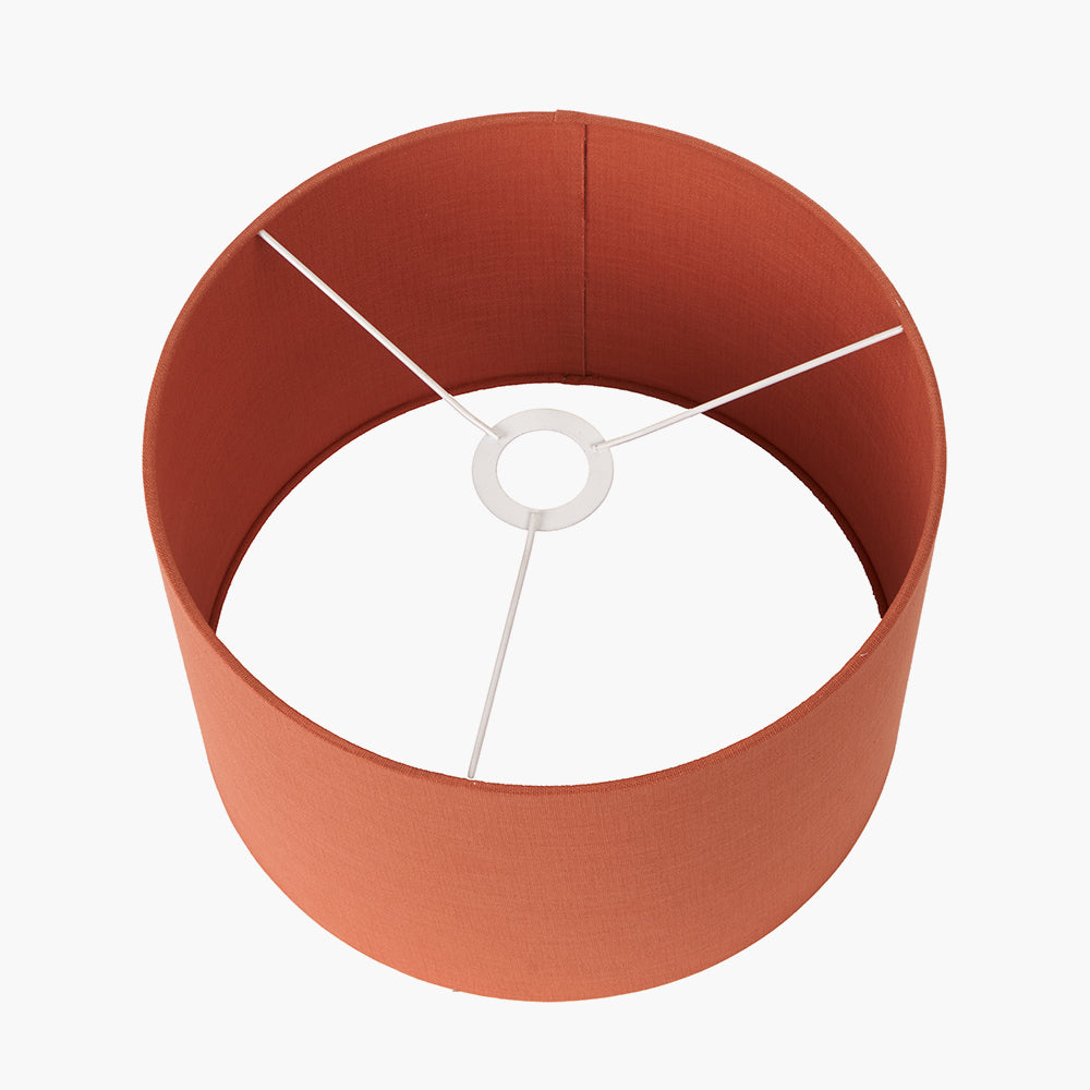 Lino 25cm Cinnamon Self Lined Linen Cylinder Lampshade