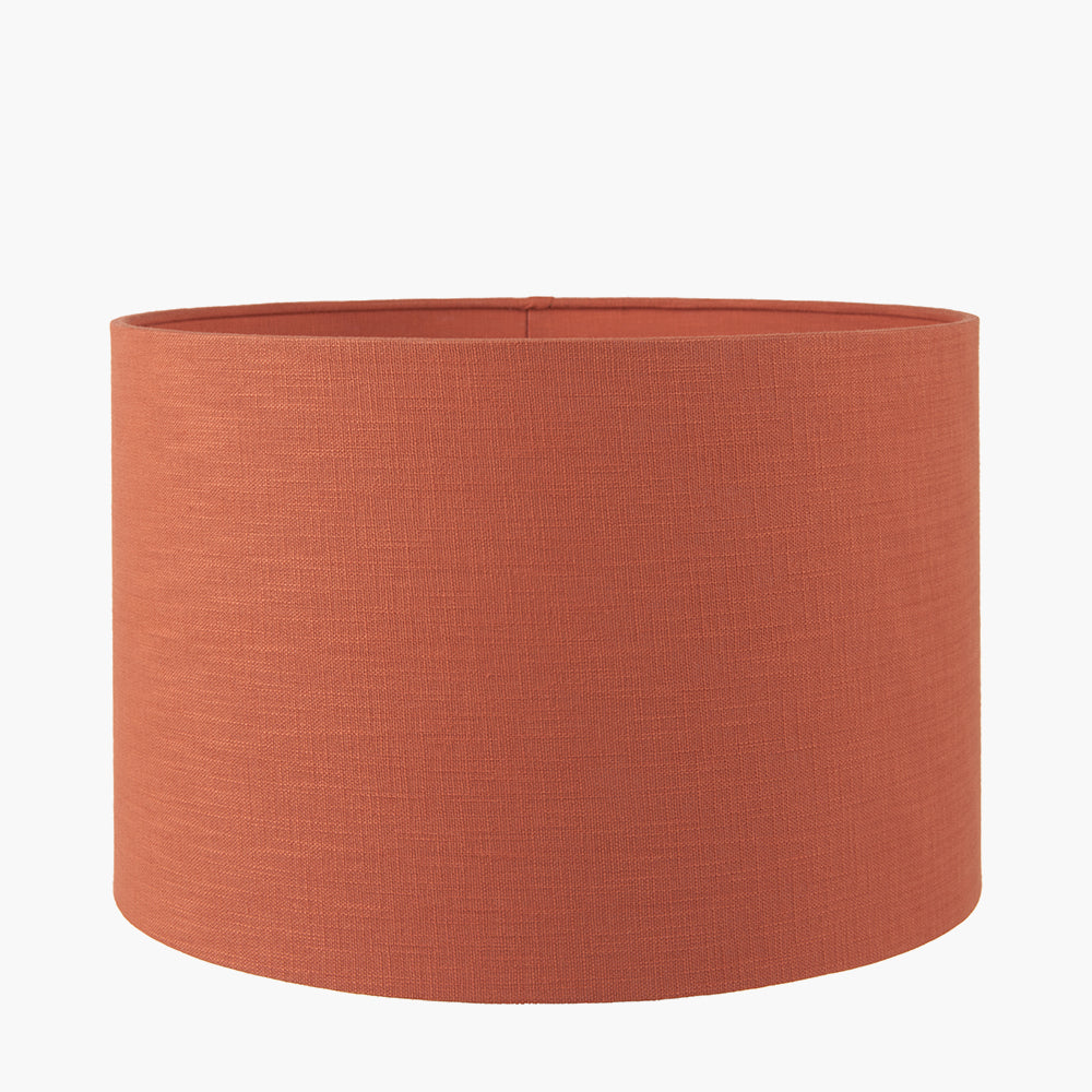 Lino 45cm Cinnamon Self Lined Linen Cylinder Lampshade