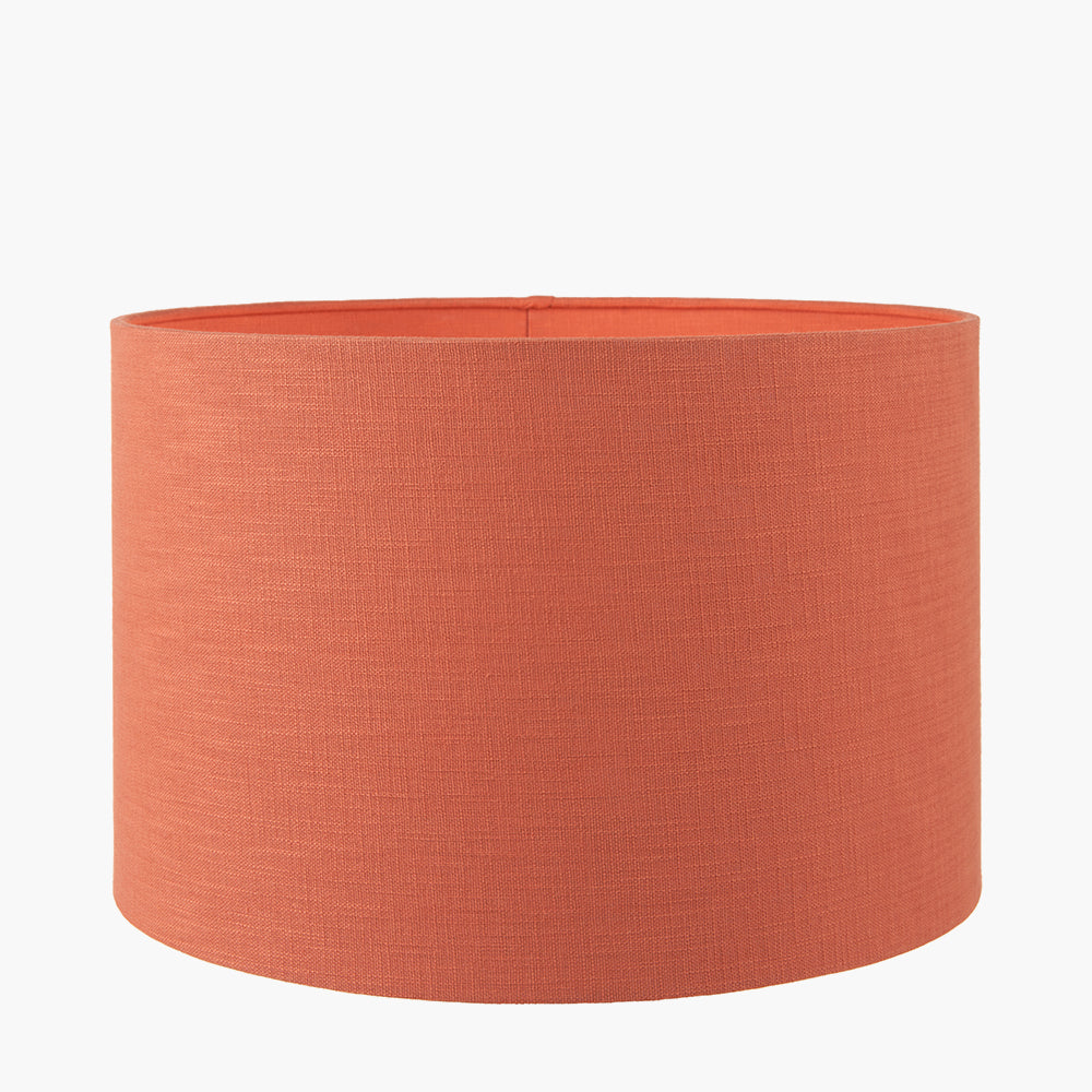 Lino 50cm Cinnamon Self Lined Linen Cylinder Lampshade