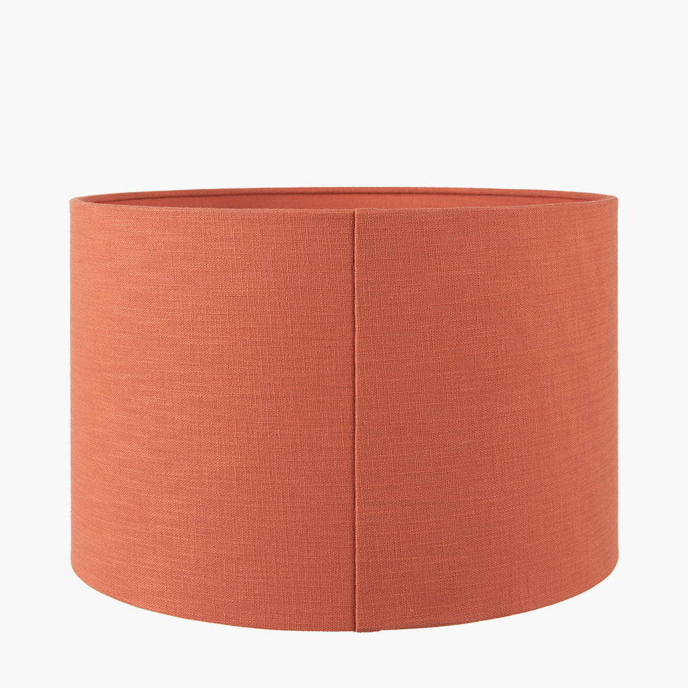 Lino 50cm Cinnamon Self Lined Linen Cylinder Lampshade