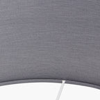 Lino 55cm Steel Grey Self Lined Linen Cylinder Lampshade