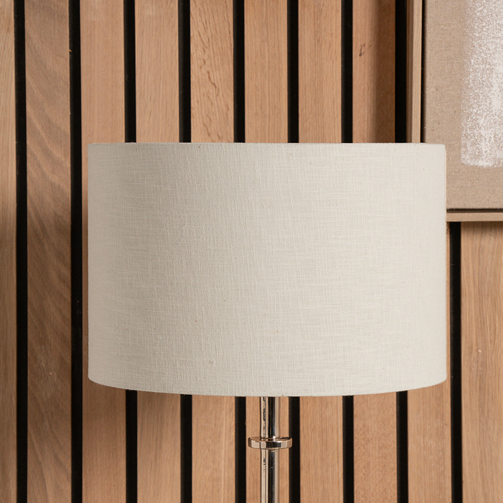 Lino 45cm Cream Self Lined Linen Cylinder Lampshade