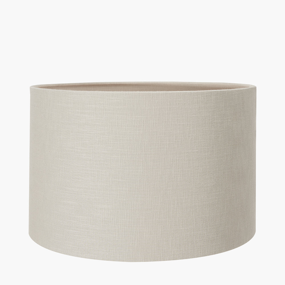 Lino 35cm Grey Self Lined Linen Cylinder Lampshade
