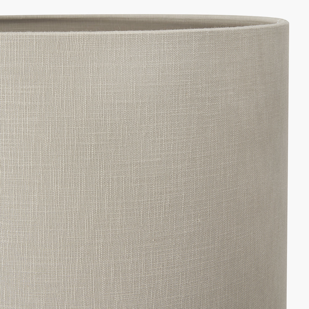 Lino 50cm Grey Self Lined Linen Cylinder Lampshade