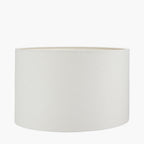 Lino 30cm White Self Lined Linen Cylinder Lampshade