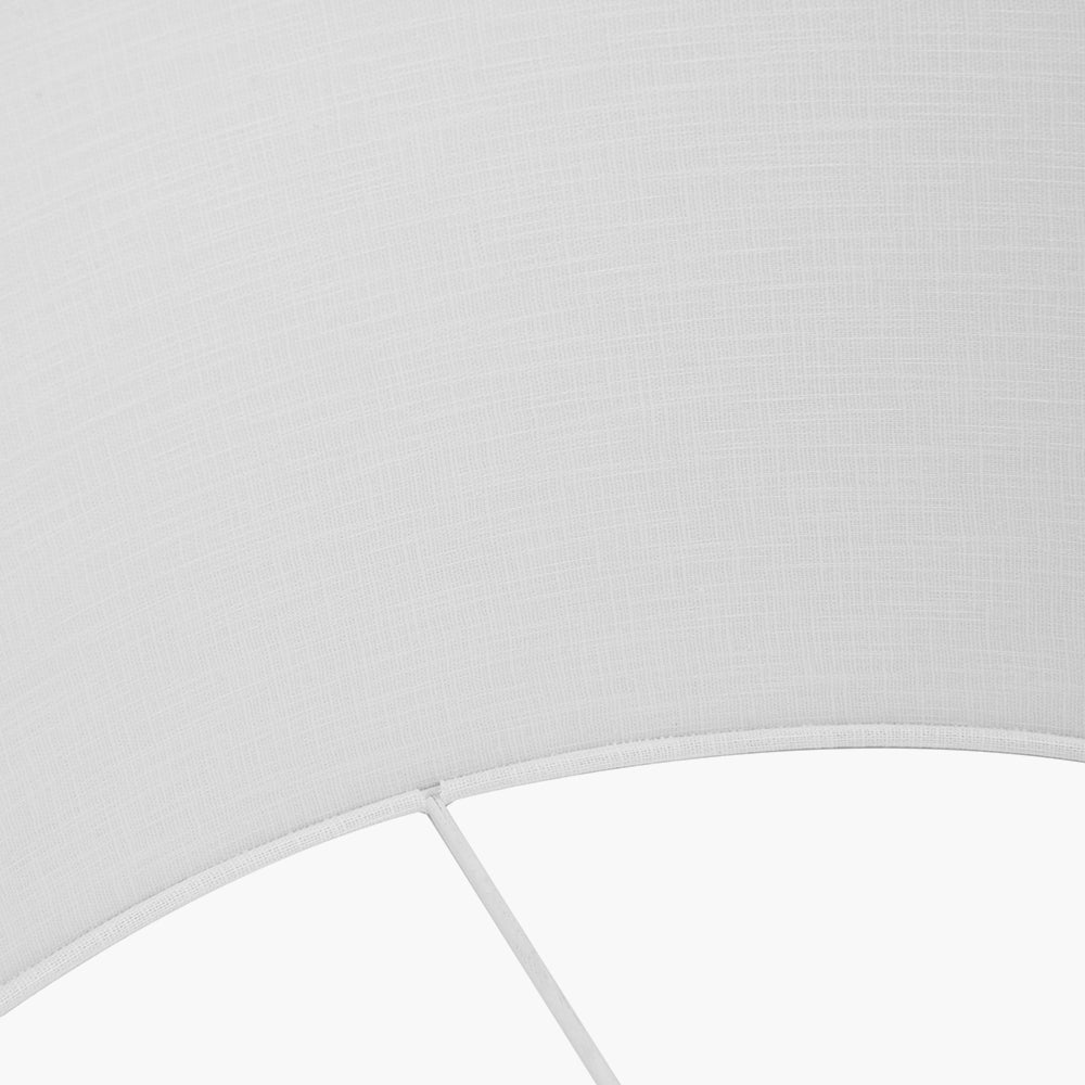 Lino 50cm White Self Lined Linen Cylinder Lampshade