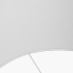 Lino 45cm White Self Lined Linen Cylinder Lampshade