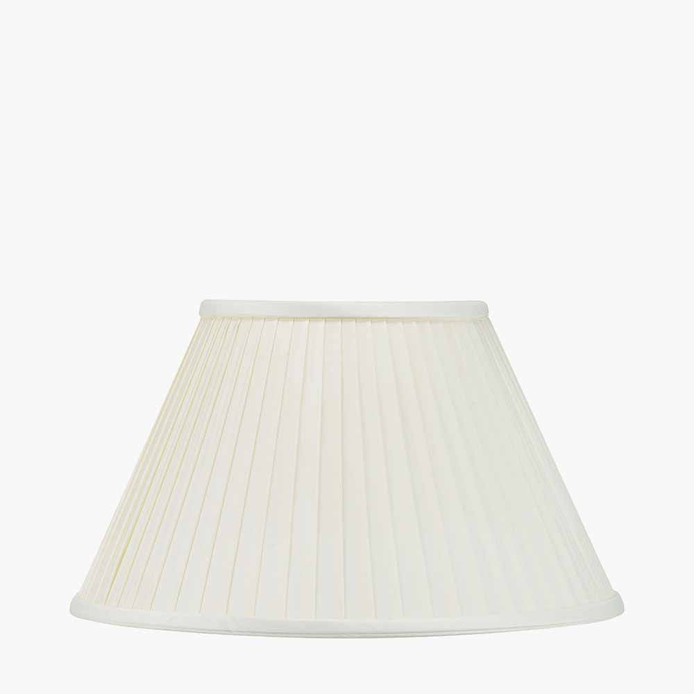 Bacall 30cm Almond Silk Knife Pleat Empire Lampshade