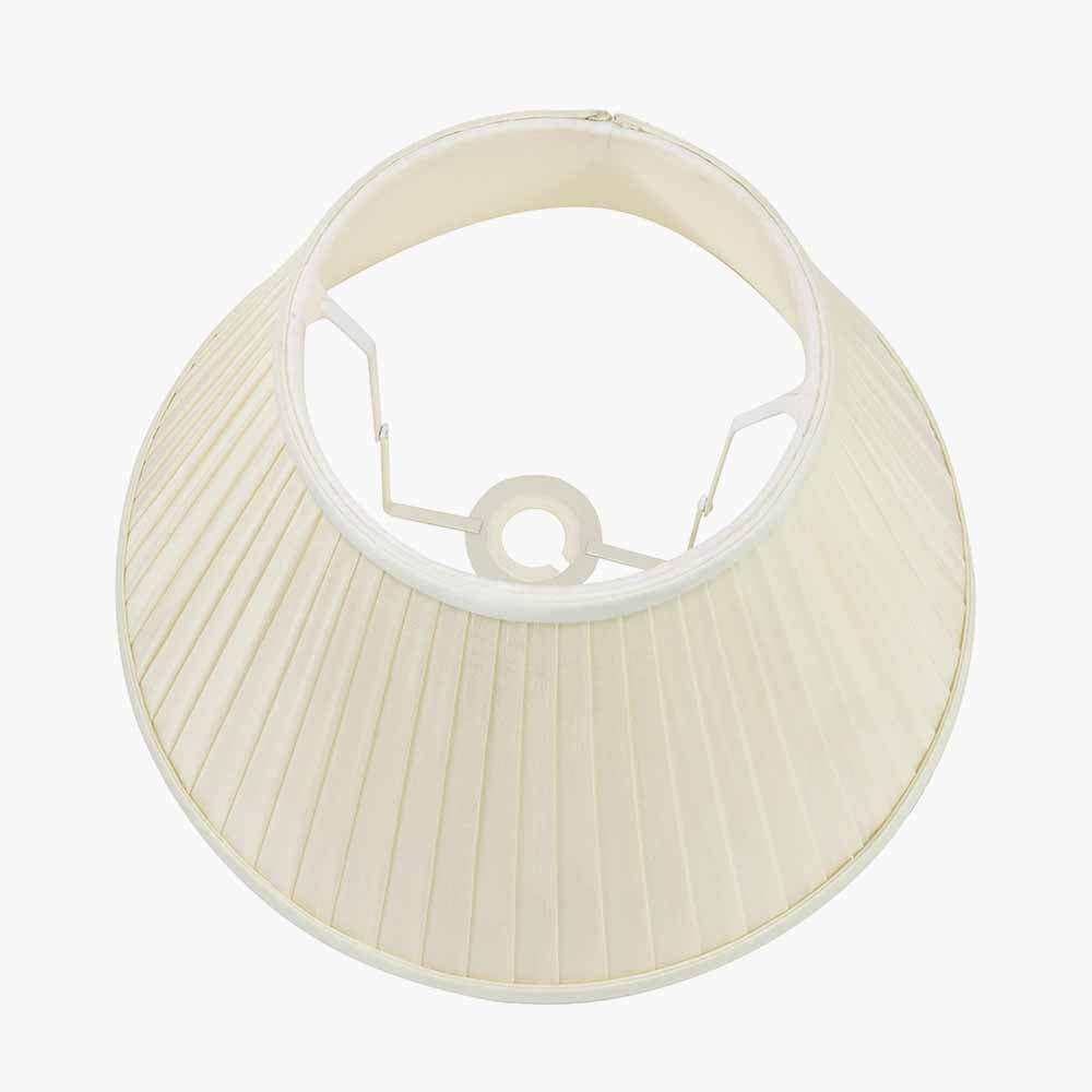 Bacall 30cm Almond Silk Knife Pleat Empire Lampshade