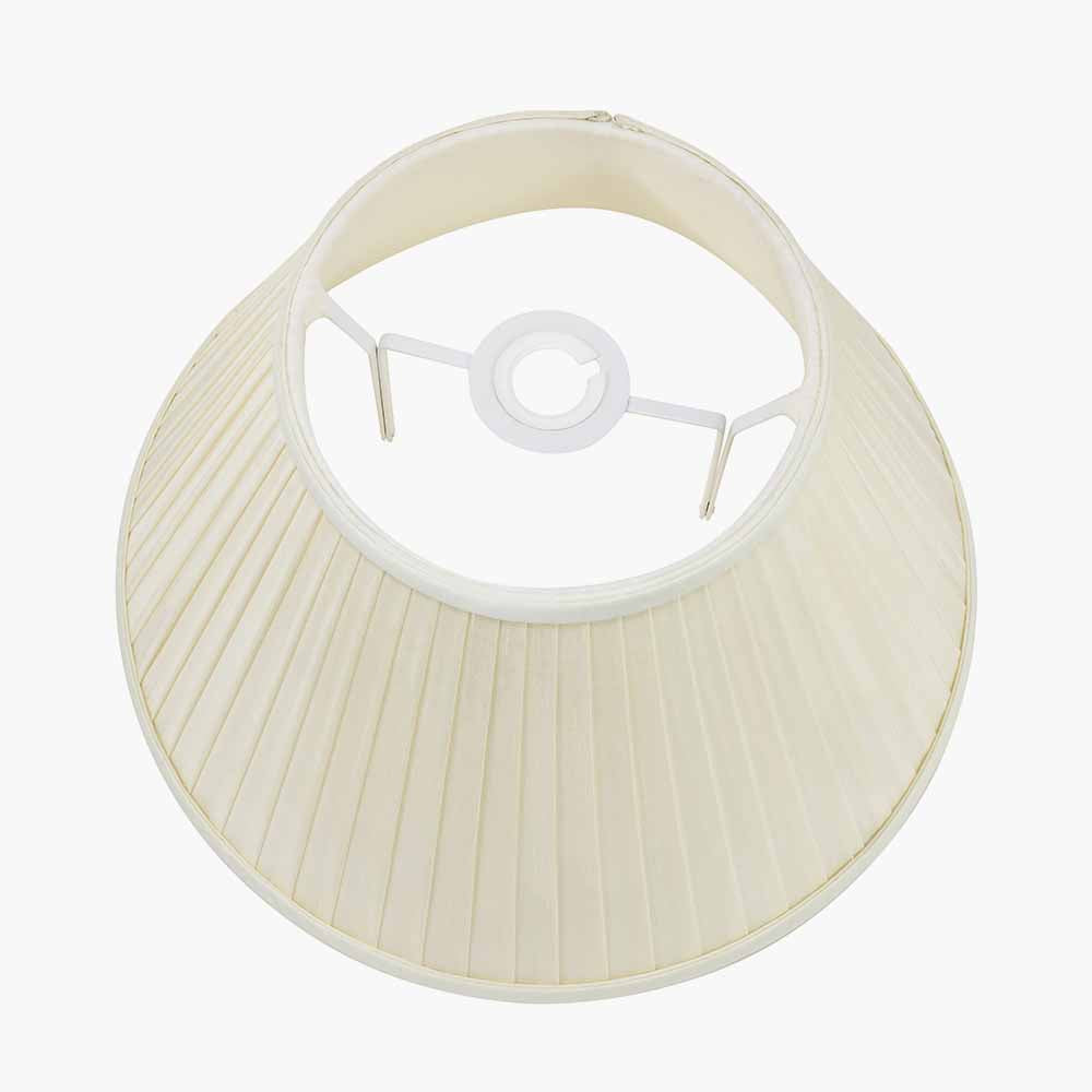 Bacall 50cm Almond Silk Knife Pleat Empire Lampshade