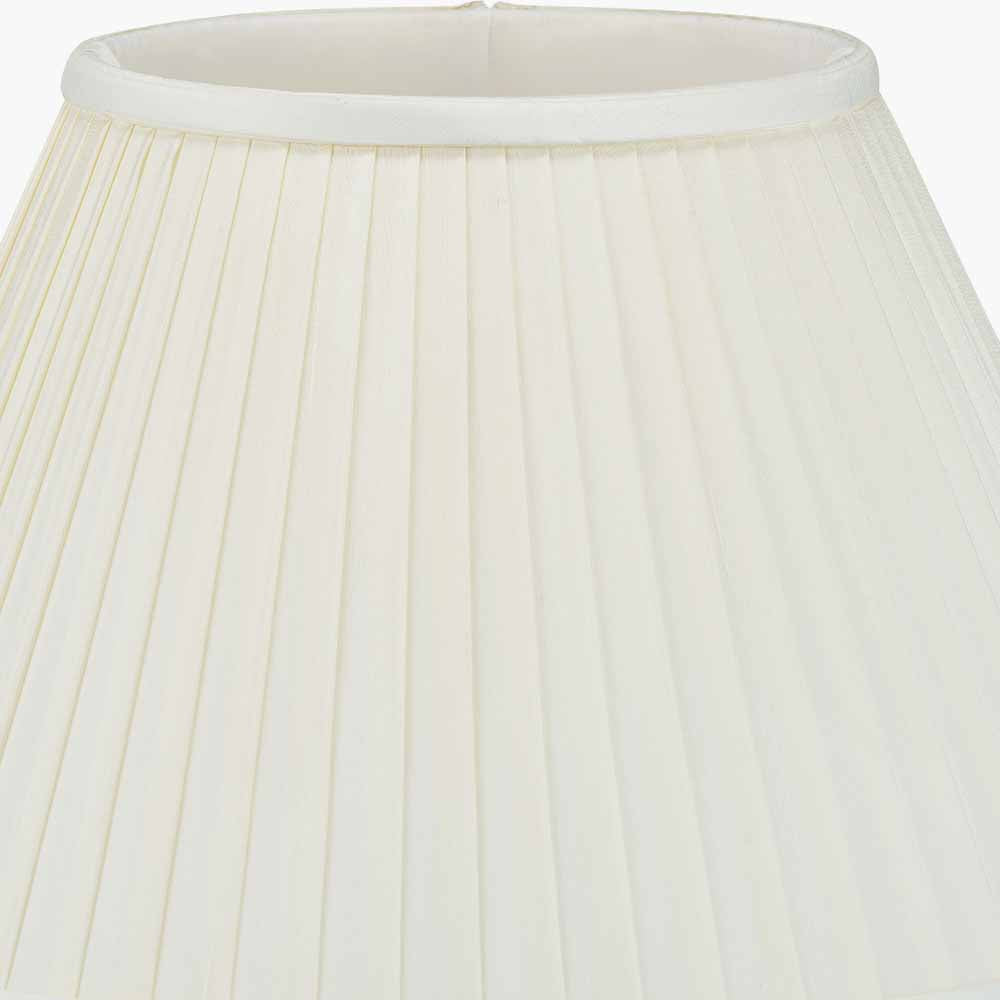 Bacall 50cm Almond Silk Knife Pleat Empire Lampshade
